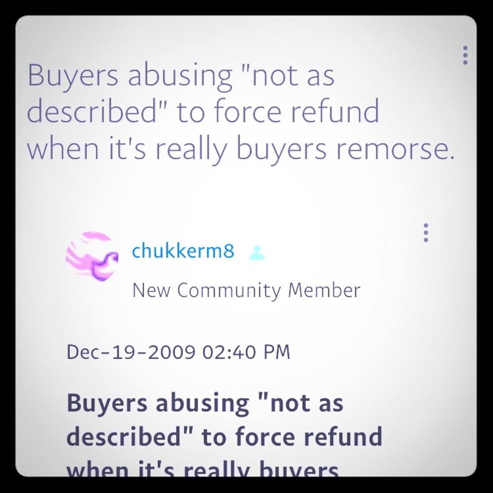 Warning to posh users